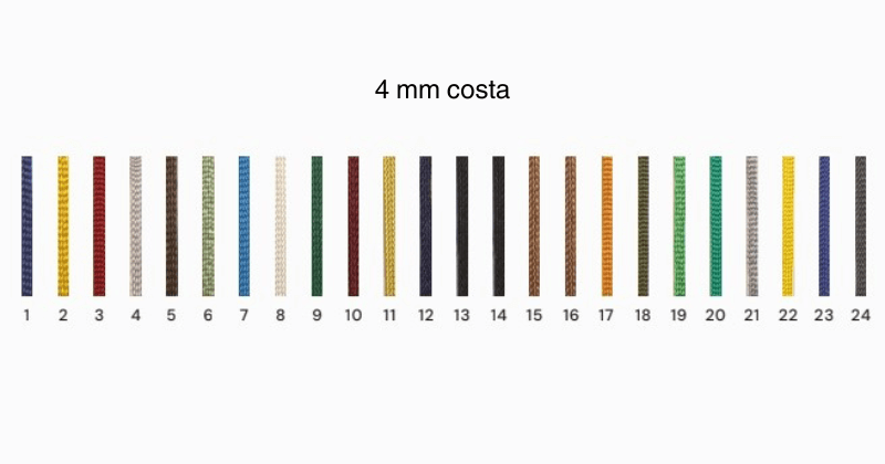 Nastro segnalibro in raso 4 mm costa