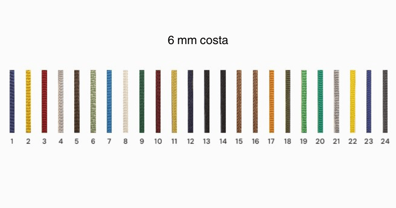Nastro segnalibro in raso 6 mm costa