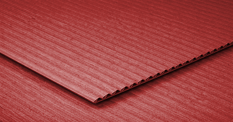 Cartone onda nuda rosso