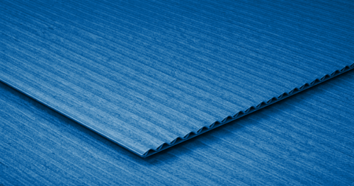 cartone onda nuda blu