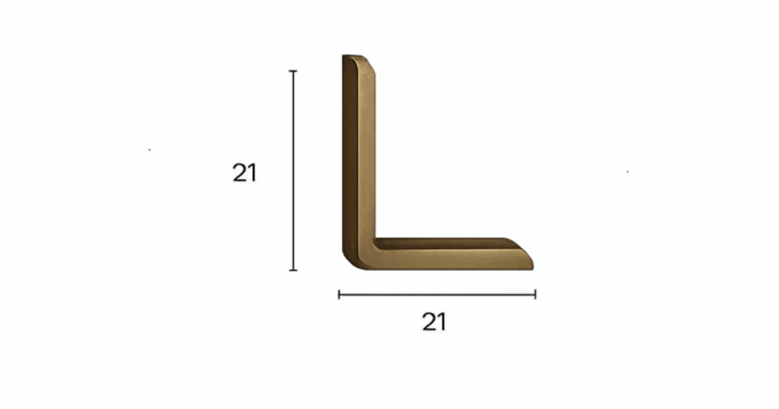 Angolini in metallo 21x4x3,4 mm LMT0703