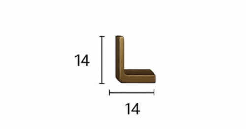Angolini in metallo 14x2x2 mm LMT0708