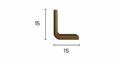 Angolini in metallo 15x1,5x3 mm LMT0786