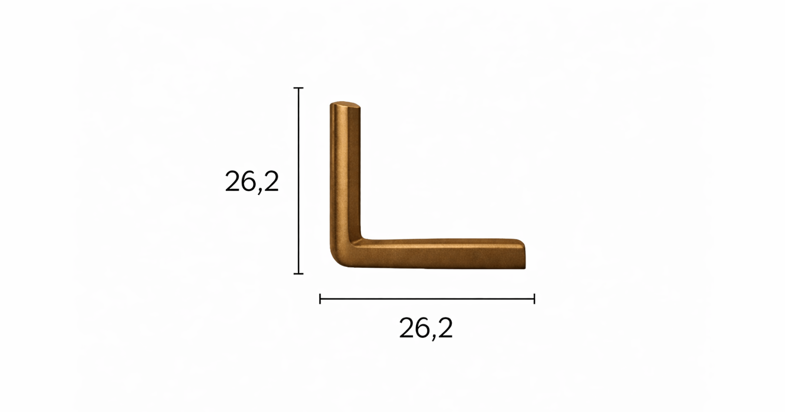 Angolini in metallo 26,2x2x4,7 mm LMT502B