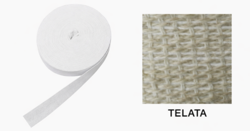 Fettuccia telata greggia 15 mm