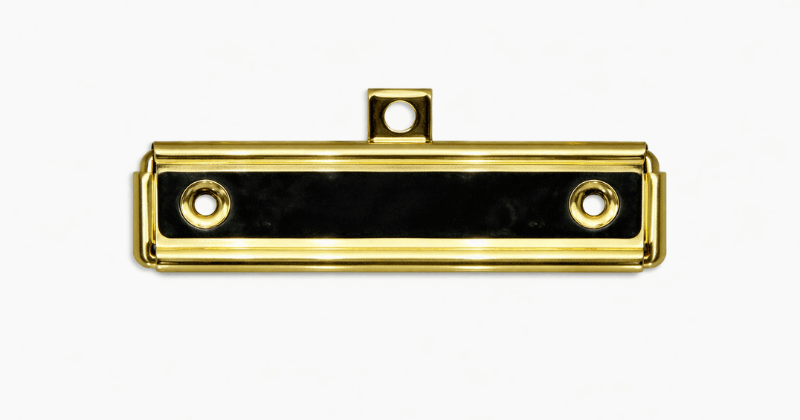 Fermacarte 120 mm con gancio LMT0110