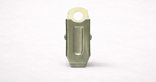 Clip portabadge metallo da rivettare LMT0241