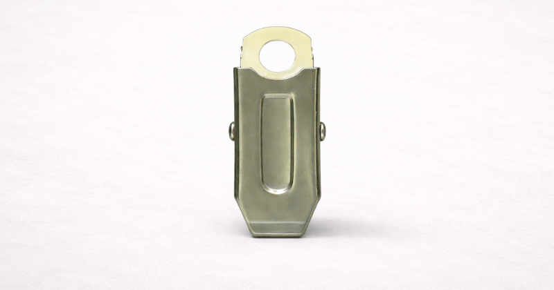 Clip portabadge metallo da rivettare LMT0241