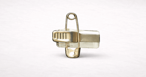 Clip portabadge metallo da rivettare con spilla LMT0260