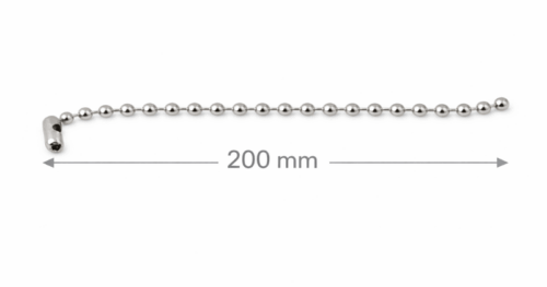 Catenella in ottone nichelato - 200 mm lunghezza