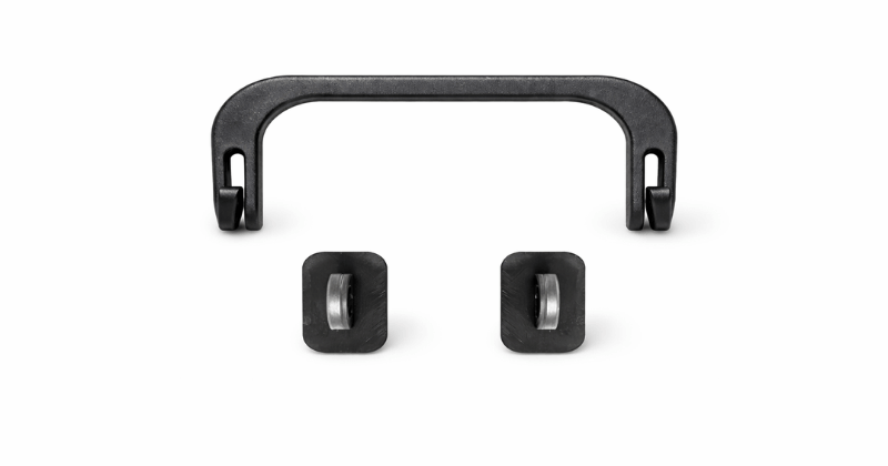 Maniglia plastica nera 120 mm