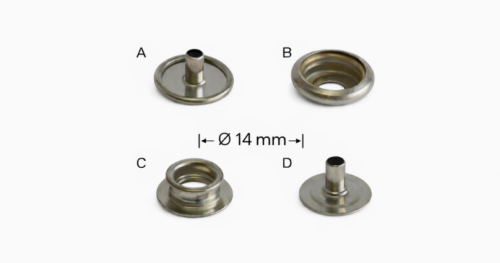 Bottoni a pressione Kappa diametro 14 mm LMT0755