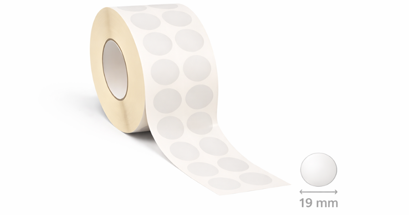 Bollini trasparenti adesivi diametro 19 mm