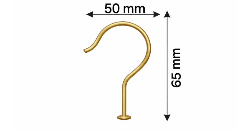 Gancio in metallo base 50 mm girevole basso LVI3430