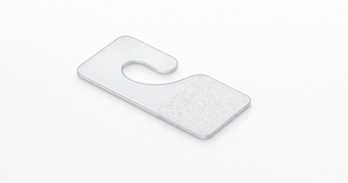 Gancio trasparente adesivo per broche aperto 20x35 mm LVI3460