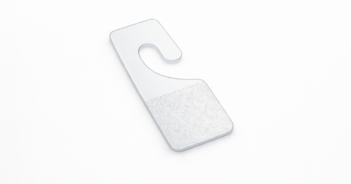Gancio trasparente adesivo per broche aperto 22x35 mm LVI3462