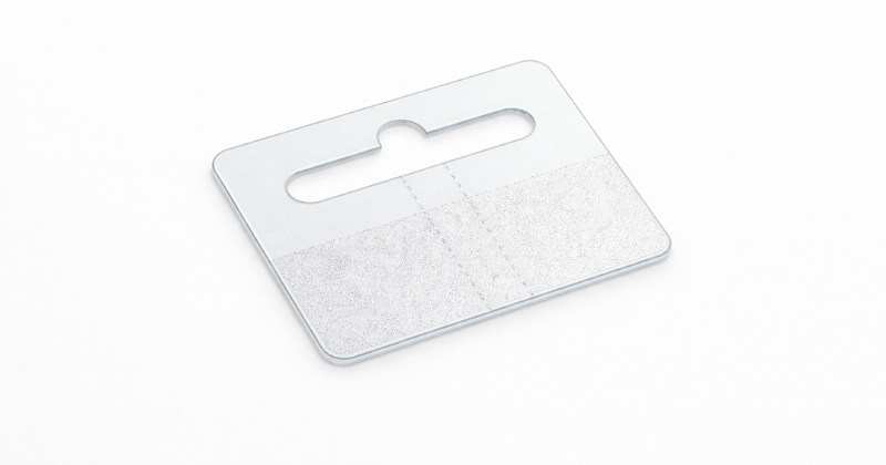 Gancio trasparente adesivo per broche chiuso 40x30 mm LVI3463