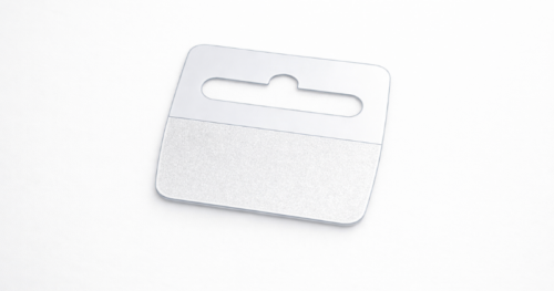Gancio trasparente adesivo per broche chiuso 40x35 mm LVI3464