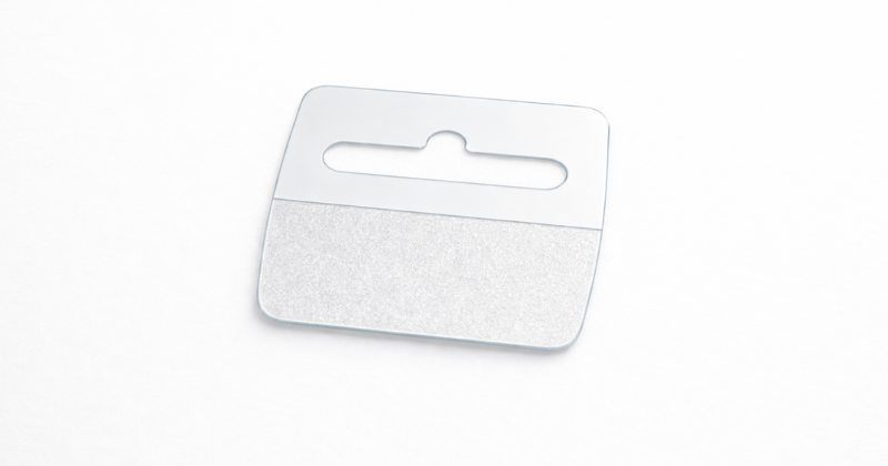 Gancio trasparente adesivo per broche chiuso 46x45 mm LVI3465