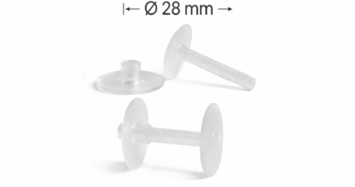 Perno Jumbo trasparente testa 28 mm