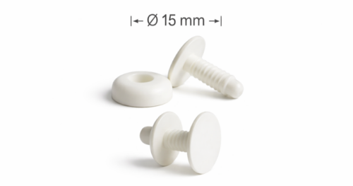 Perno Jumbo bianco testa 15 mm