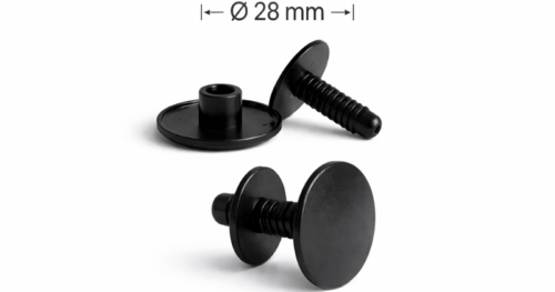Perno Jumbo nero testa 28 mm