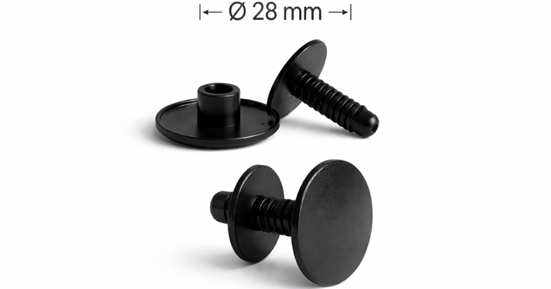 Perno Jumbo nero testa 28 mm