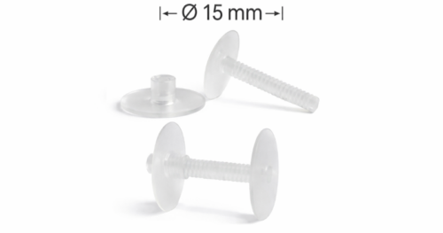 Perno Jumbo trasparente testa 15 mm