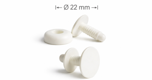 Perno Jumbo bianco testa 22 mm