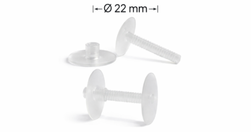 Perno Jumbo trasparente testa 22 mm