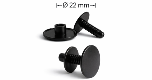 Perno Jumbo nero testa 22 mm