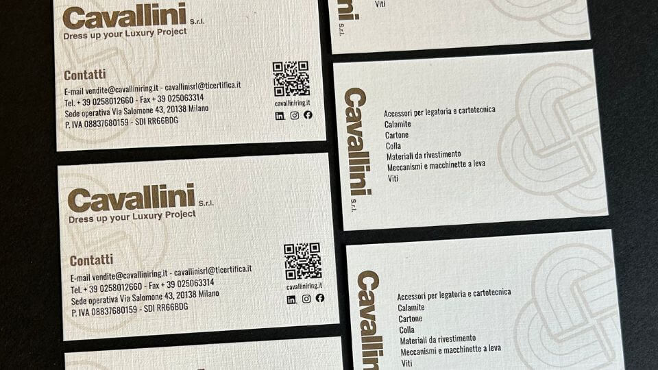 Biglietti da visita in carta Efalin Fine Linen High White